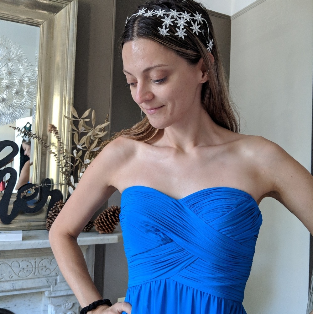 Blue Bridesmaid Gown by Faviana - Picture 4 of 7
